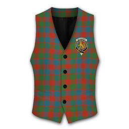 ScotsTee Shop Scottish MacGowan Ancient Crest Tartan Waistcoat Sleeveless Suit Vest