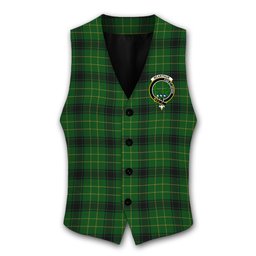 ScotsTee Shop Scottish McArthur Highland Crest Tartan Waistcoat Sleeveless Suit Vest