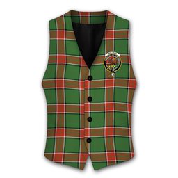 ScotsTee Shop Scottish Pollock Ancient Crest Tartan Waistcoat Sleeveless Suit Vest