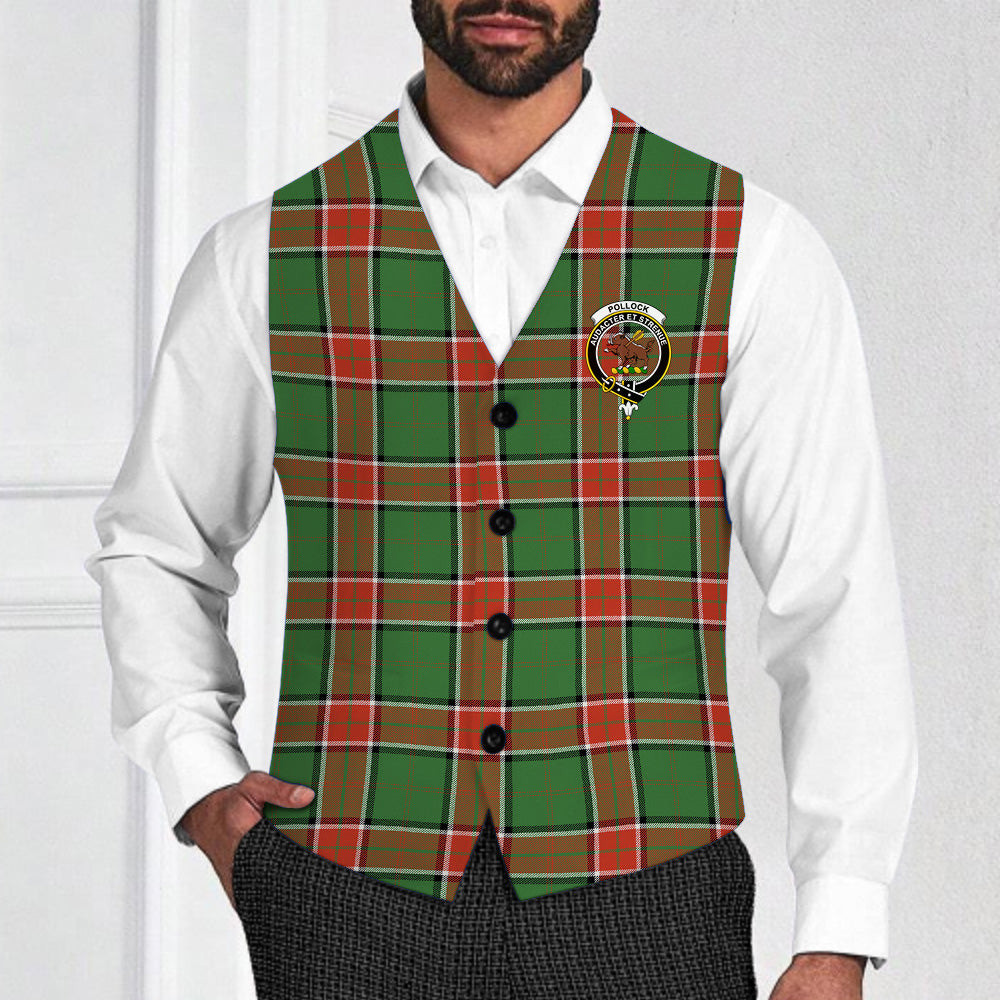 ScotsTee Shop Scottish Pollock Ancient Crest Tartan Waistcoat Sleeveless Suit Vest