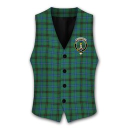 ScotsTee Shop Scottish MacKendrick Ancient Crest Tartan Waistcoat Sleeveless Suit Vest