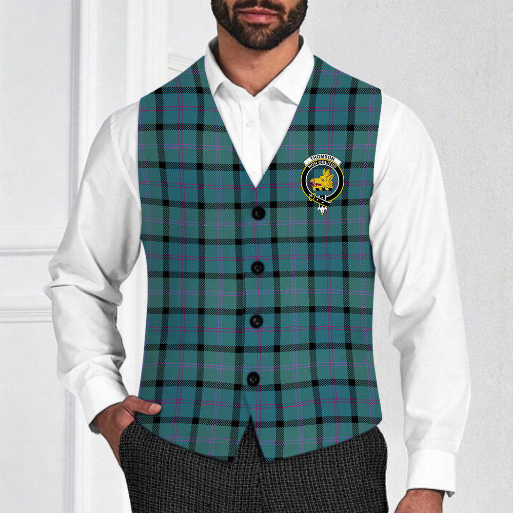 ScotsTee Shop Scottish Thomson Ancient Crest Tartan Waistcoat Sleeveless Suit Vest