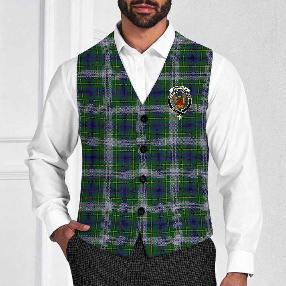 ScotsTee Shop Scottish Johnston Dress Dalgleish Crest Tartan Waistcoat Sleeveless Suit Vest