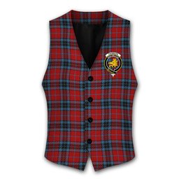 ScotsTee Shop Scottish Thomson 2 Crest Tartan Waistcoat Sleeveless Suit Vest