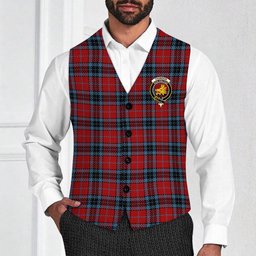 ScotsTee Shop Scottish Thomson 2 Crest Tartan Waistcoat Sleeveless Suit Vest