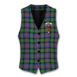 ScotsTee Shop Scottish Logan Ancient Crest Tartan Waistcoat Sleeveless Suit Vest