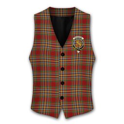 ScotsTee Shop Scottish MacKintosh Chief Crest Tartan Waistcoat Sleeveless Suit Vest