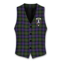 ScotsTee Shop Scottish Malcolm 1840 Crest Tartan Waistcoat Sleeveless Suit Vest
