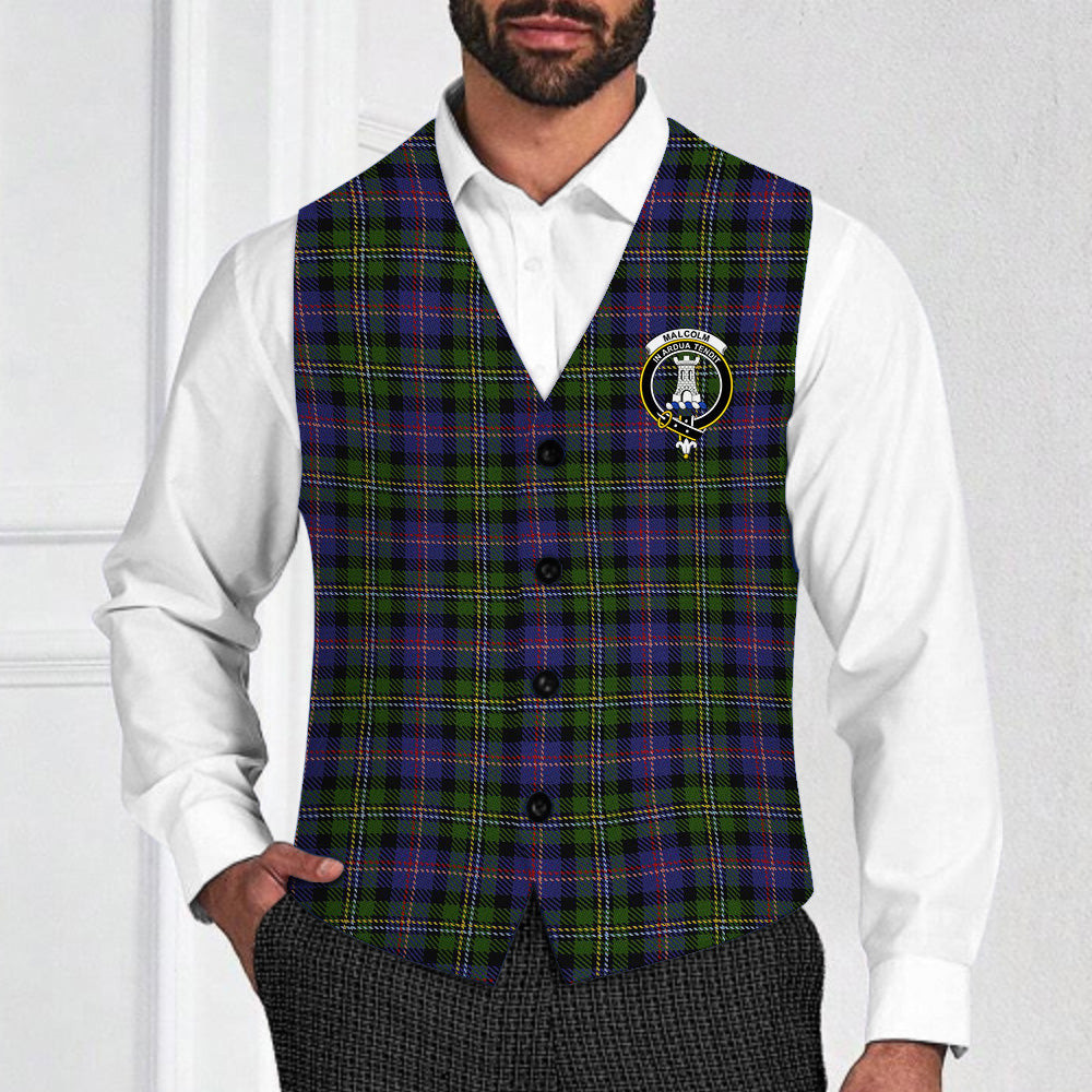 ScotsTee Shop Scottish Malcolm 1840 Crest Tartan Waistcoat Sleeveless Suit Vest