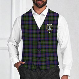 ScotsTee Shop Scottish Malcolm 1840 Crest Tartan Waistcoat Sleeveless Suit Vest