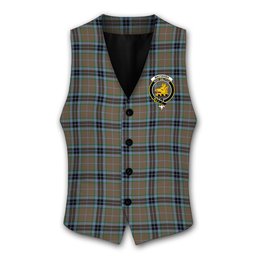 ScotsTee Shop Scottish MacTavish Hunting Ancient Crest Tartan Waistcoat Sleeveless Suit Vest