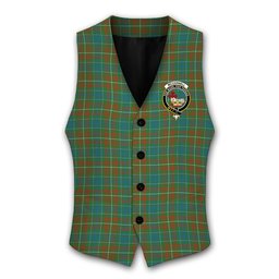 ScotsTee Shop Scottish McConnell Ancient Crest Tartan Waistcoat Sleeveless Suit Vest