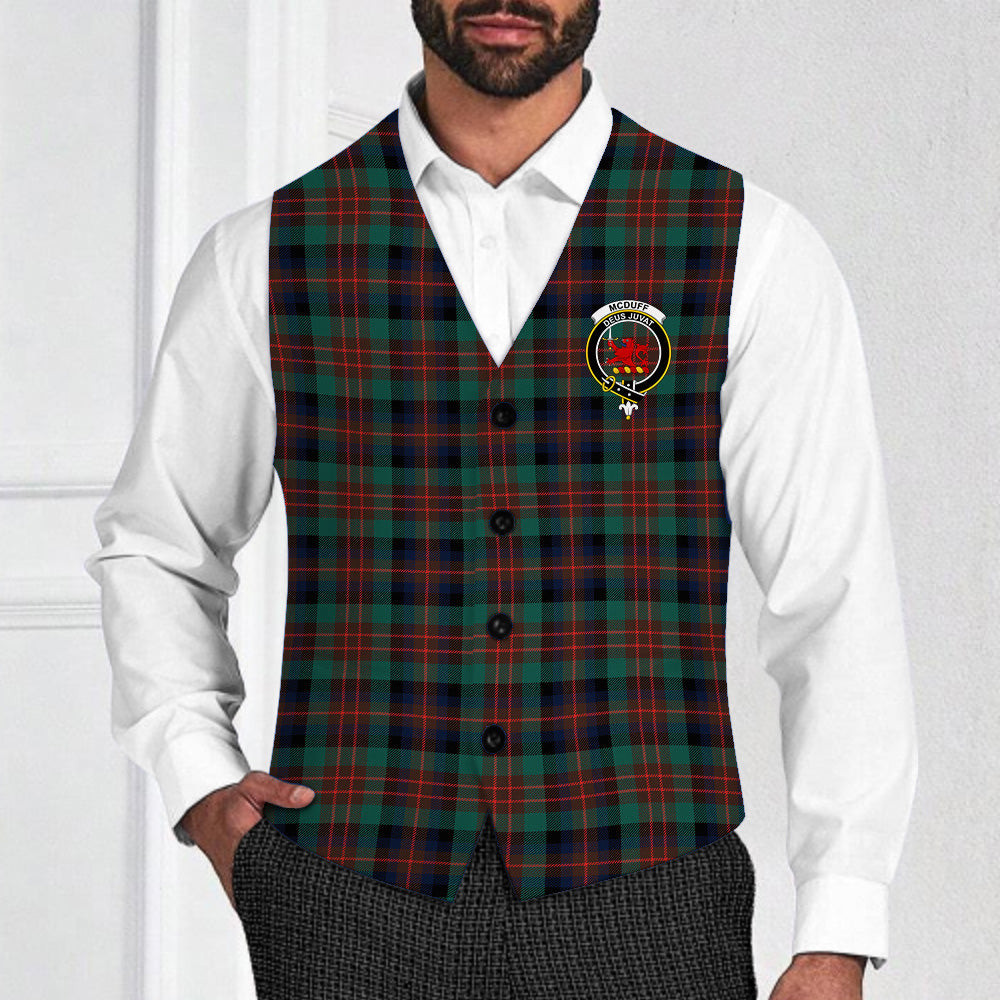 ScotsTee Shop Scottish McDuff Hunting Modern Crest Tartan Waistcoat Sleeveless Suit Vest