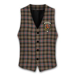 ScotsTee Shop Scottish Sutherland Weathered Crest Tartan Waistcoat Sleeveless Suit Vest