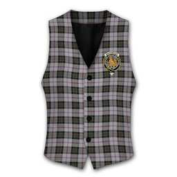 ScotsTee Shop Scottish MacPherson Dress 1951 Crest Tartan Waistcoat Sleeveless Suit Vest