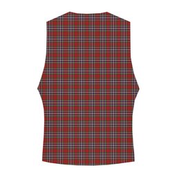 ScotsTee Shop Scottish McFarland Red Crest Tartan Waistcoat Sleeveless Suit Vest