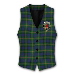 ScotsTee Shop Scottish Maitland Chief Crest Tartan Waistcoat Sleeveless Suit Vest