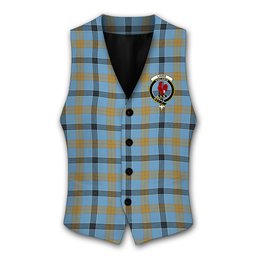 ScotsTee Shop Scottish Laing Ancient Crest Tartan Waistcoat Sleeveless Suit Vest