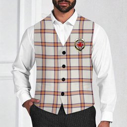 ScotsTee Shop Scottish Young Christina Ancient Crest Tartan Waistcoat Sleeveless Suit Vest