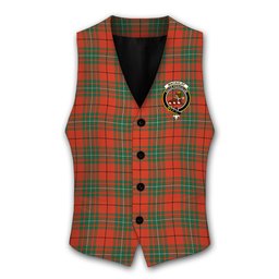 ScotsTee Shop Scottish MacAulay Ancient Crest Tartan Waistcoat Sleeveless Suit Vest