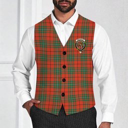 ScotsTee Shop Scottish MacAulay Ancient Crest Tartan Waistcoat Sleeveless Suit Vest