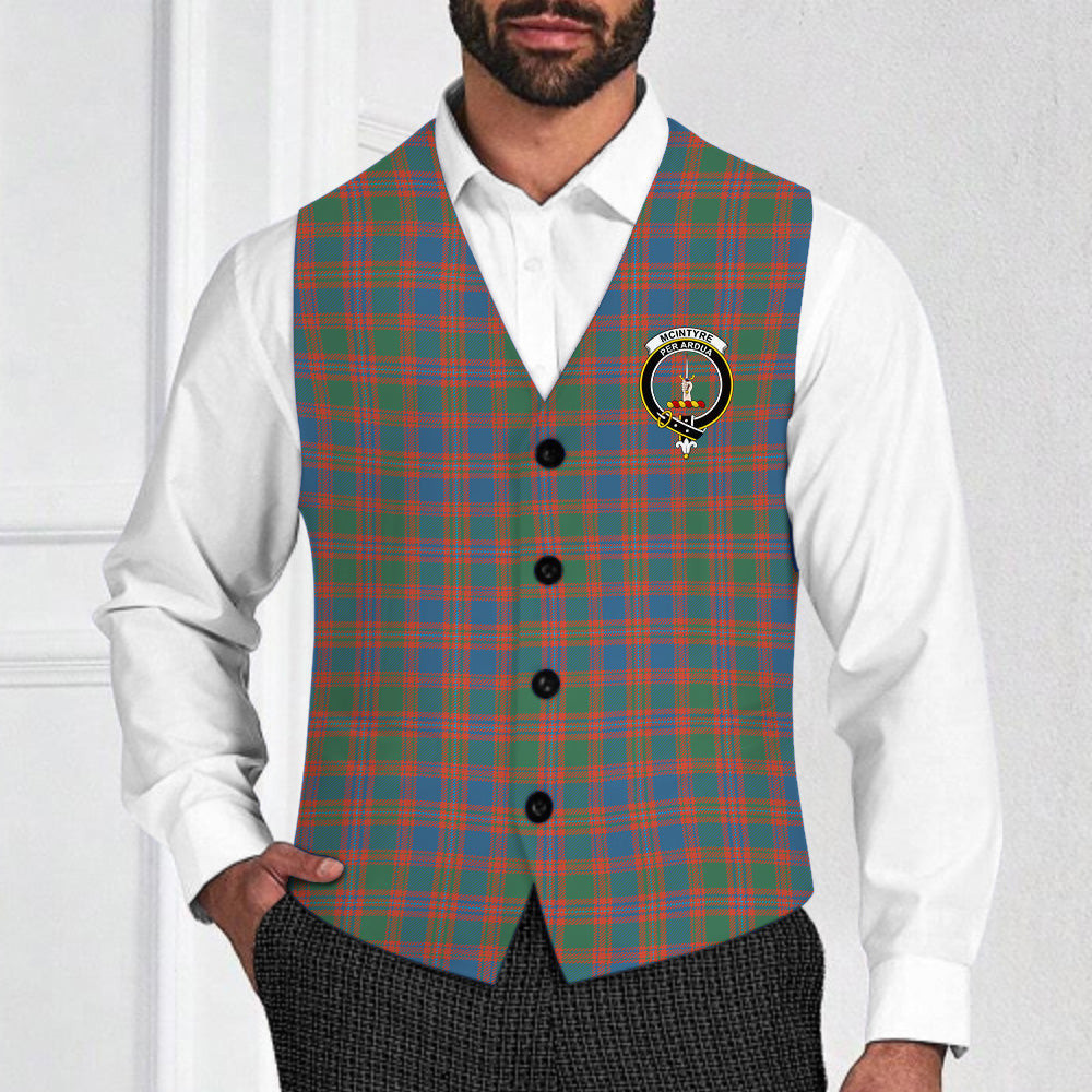 ScotsTee Shop Scottish McIntyre Ancient Crest Tartan Waistcoat Sleeveless Suit Vest