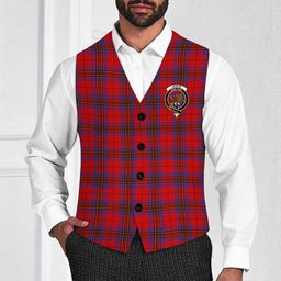 ScotsTee Shop Scottish Leslie Modern Crest Tartan Waistcoat Sleeveless Suit Vest