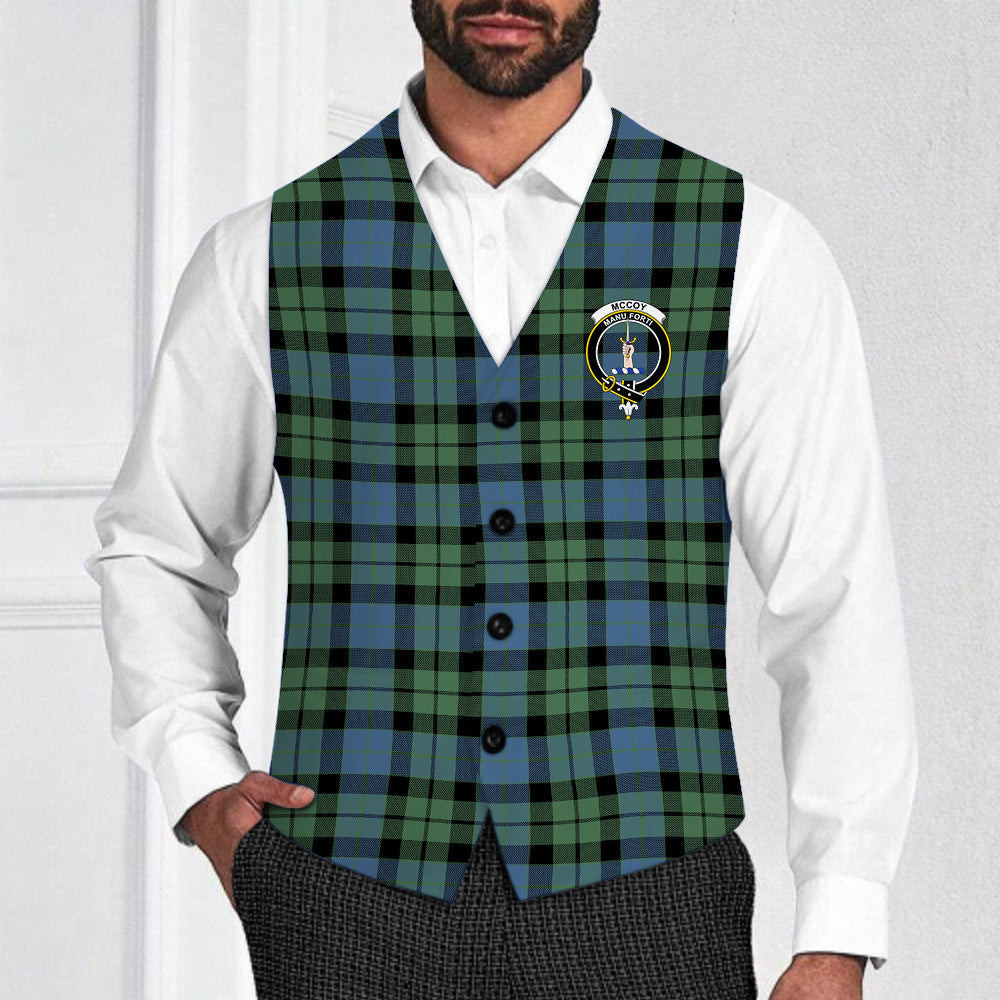 ScotsTee Shop Scottish McCoy Ancient Crest Tartan Waistcoat Sleeveless Suit Vest