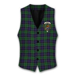 ScotsTee Shop Scottish Leslie Hunting Crest Tartan Waistcoat Sleeveless Suit Vest