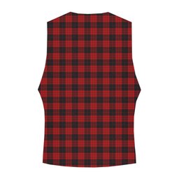 ScotsTee Shop Scottish MacLeod Black and Red Crest Tartan Waistcoat Sleeveless Suit Vest