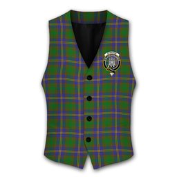 ScotsTee Shop Scottish Strange of Balkaskie SC Crest Tartan Waistcoat Sleeveless Suit Vest