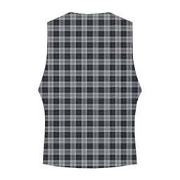 ScotsTee Shop Scottish Menzies Black Dress Crest Tartan Waistcoat Sleeveless Suit Vest
