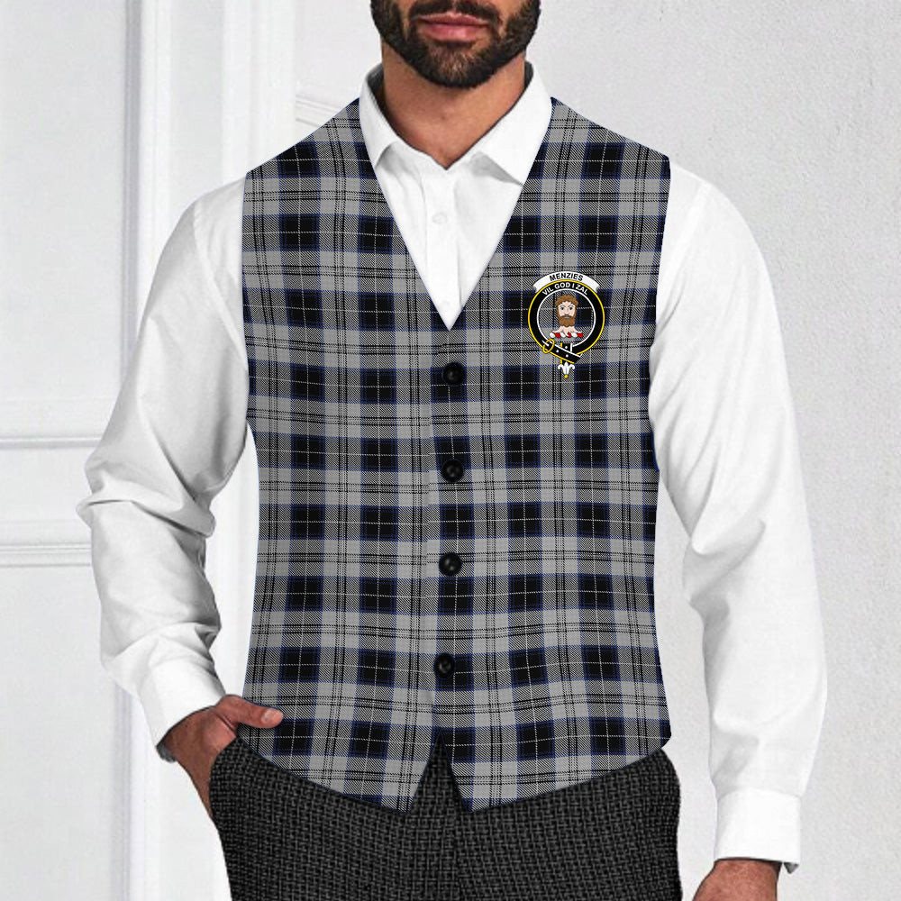 ScotsTee Shop Scottish Menzies Black Dress Crest Tartan Waistcoat Sleeveless Suit Vest