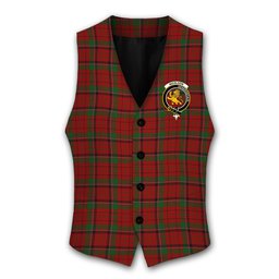 ScotsTee Shop Scottish Nicolson McIan Crest Tartan Waistcoat Sleeveless Suit Vest