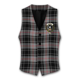 ScotsTee Shop Scottish Moffat Modern SC Crest Tartan Waistcoat Sleeveless Suit Vest