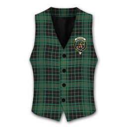 ScotsTee Shop Scottish MacAulay Hunting Ancient Crest Tartan Waistcoat Sleeveless Suit Vest