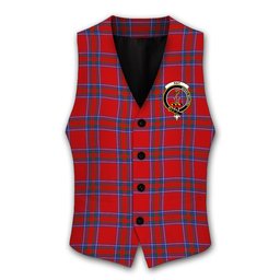ScotsTee Shop Scottish Rait Crest Tartan Waistcoat Sleeveless Suit Vest