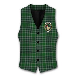 ScotsTee Shop Scottish McDonald Lord of the Isles Hunting Crest Tartan Waistcoat Sleeveless Suit Vest