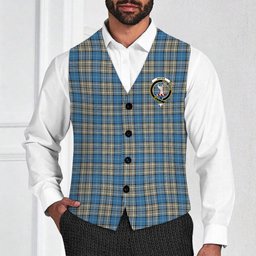 ScotsTee Shop Scottish Napier Ancient Crest Tartan Waistcoat Sleeveless Suit Vest