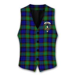 ScotsTee Shop Scottish Sempill Modern Crest Tartan Waistcoat Sleeveless Suit Vest