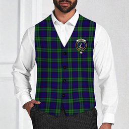ScotsTee Shop Scottish McKinlay Modern Crest Tartan Waistcoat Sleeveless Suit Vest