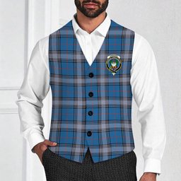 ScotsTee Shop Scottish Kinnaird Ancient Crest Tartan Waistcoat Sleeveless Suit Vest