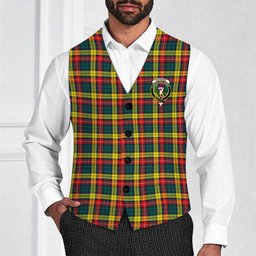 ScotsTee Shop Scottish McIndoe Crest Tartan Waistcoat Sleeveless Suit Vest