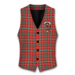 ScotsTee Shop Scottish Ogilvie (Ogilvy) Modern Crest Tartan Waistcoat Sleeveless Suit Vest