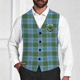 ScotsTee Shop Scottish Irvine of Glentulchan Modern Crest Tartan Waistcoat Sleeveless Suit Vest