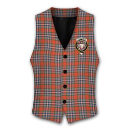 ScotsTee Shop Scottish McFarland Ancient Crest Tartan Waistcoat Sleeveless Suit Vest