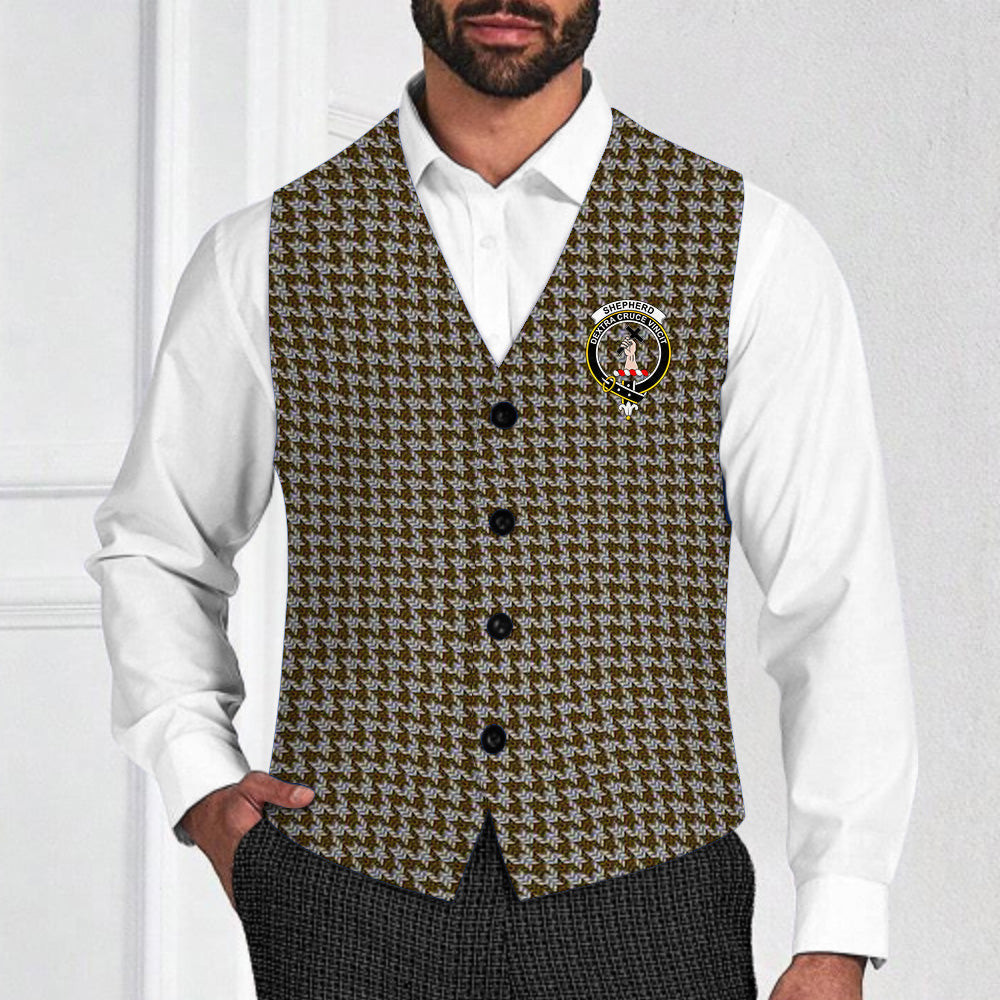 ScotsTee Shop Scottish Shepherd Brown & White Crest Tartan Waistcoat Sleeveless Suit Vest