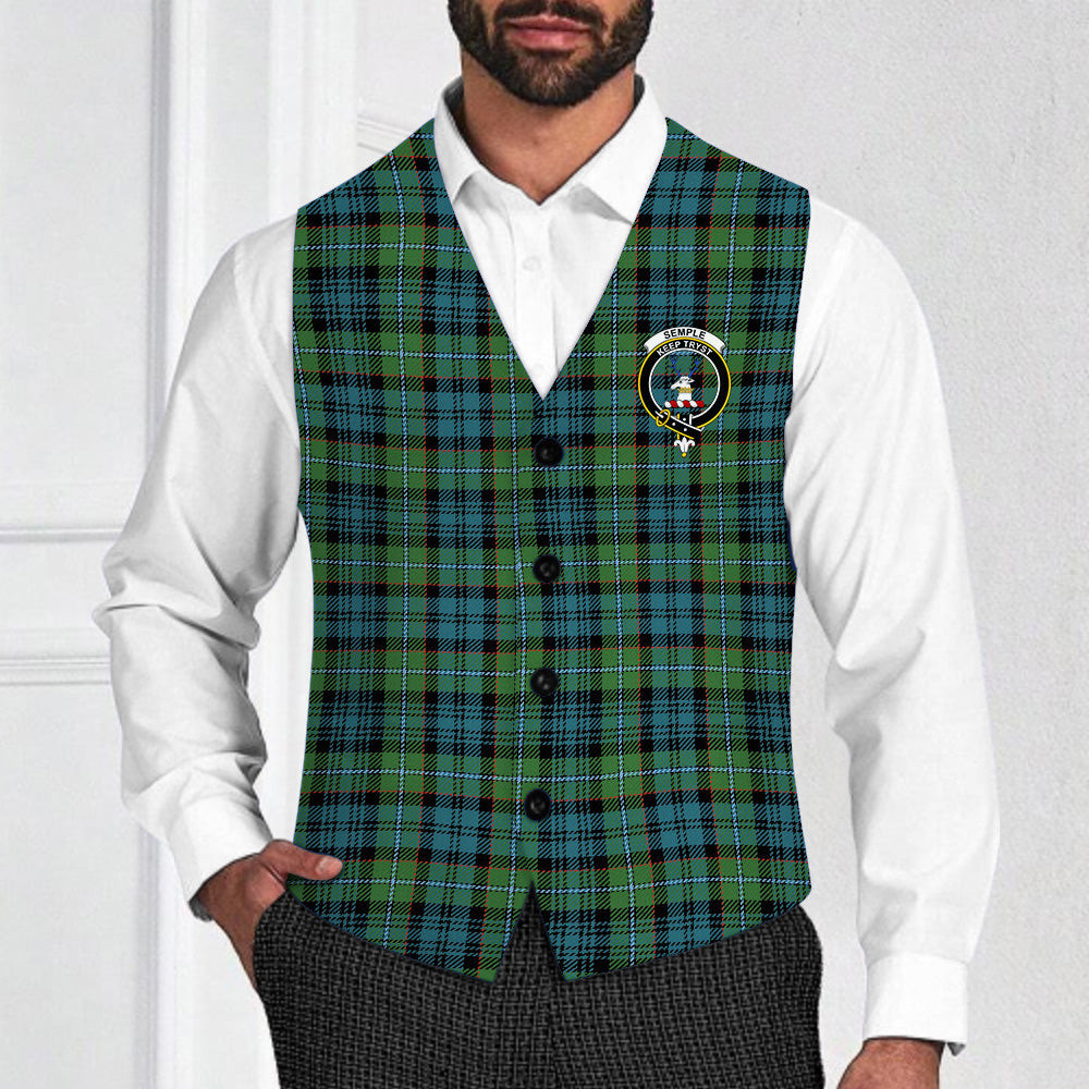 ScotsTee Shop Scottish Semple Ancient Crest Tartan Waistcoat Sleeveless Suit Vest