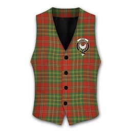 ScotsTee Shop Scottish Leask Ancient Crest Tartan Waistcoat Sleeveless Suit Vest