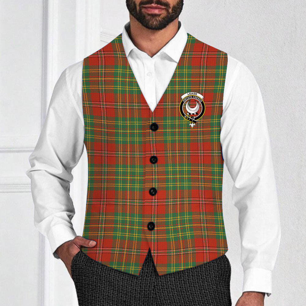 ScotsTee Shop Scottish Leask Ancient Crest Tartan Waistcoat Sleeveless Suit Vest